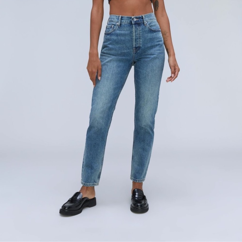 Everlane The 90s Cheeky Jean Organic Cotton Medium Wash Size 25 Ankle